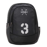 Sport 3 Bölmeli Orta Okul ve Lise Sırt Çantası Siyah